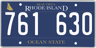 RI license plate 761630