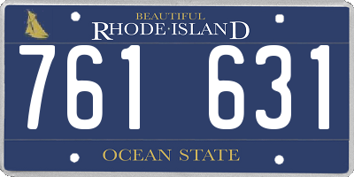 RI license plate 761631