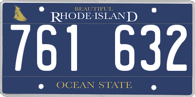 RI license plate 761632