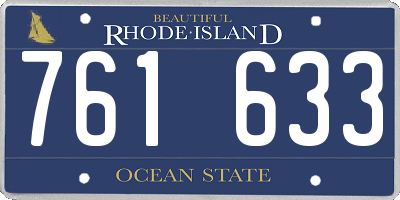 RI license plate 761633