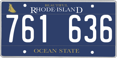 RI license plate 761636