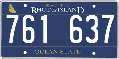RI license plate 761637