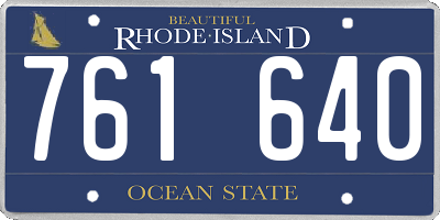 RI license plate 761640