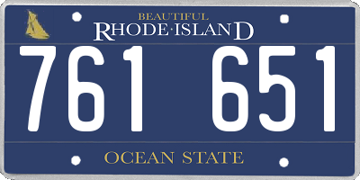 RI license plate 761651