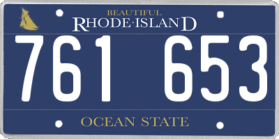 RI license plate 761653