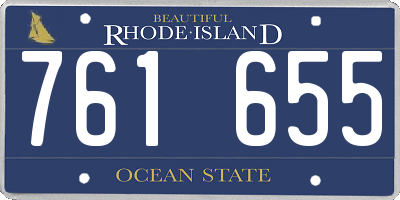 RI license plate 761655