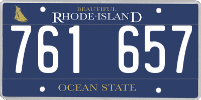 RI license plate 761657