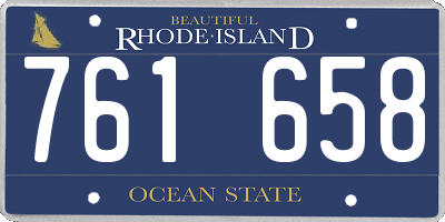 RI license plate 761658