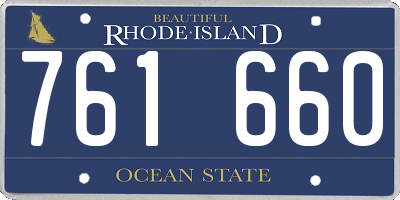 RI license plate 761660