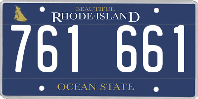 RI license plate 761661