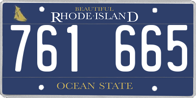 RI license plate 761665