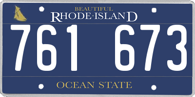 RI license plate 761673