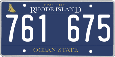 RI license plate 761675