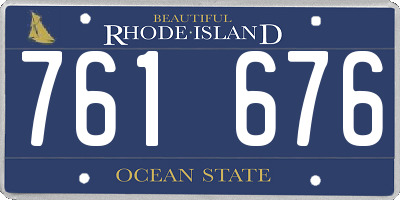 RI license plate 761676
