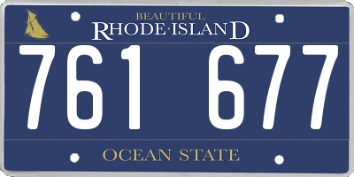 RI license plate 761677