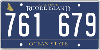 RI license plate 761679
