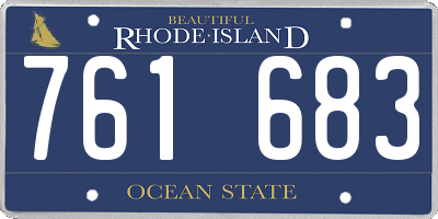 RI license plate 761683