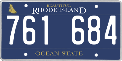 RI license plate 761684