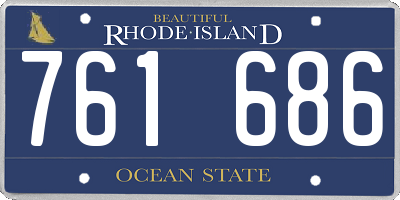 RI license plate 761686