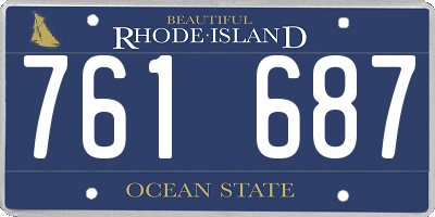 RI license plate 761687