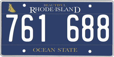 RI license plate 761688