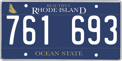 RI license plate 761693