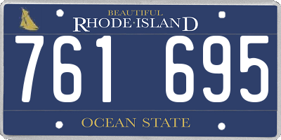 RI license plate 761695