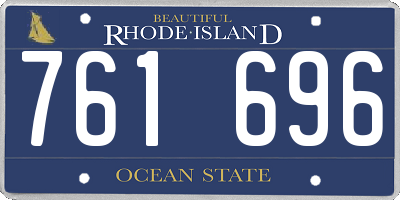RI license plate 761696