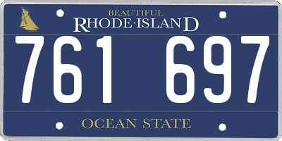 RI license plate 761697