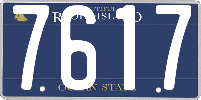 RI license plate 7617
