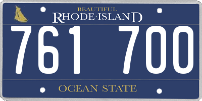RI license plate 761700