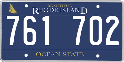 RI license plate 761702