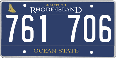 RI license plate 761706