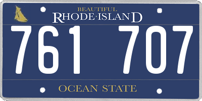 RI license plate 761707