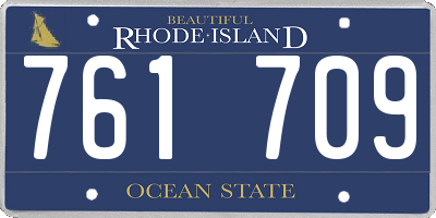 RI license plate 761709