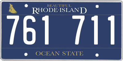 RI license plate 761711