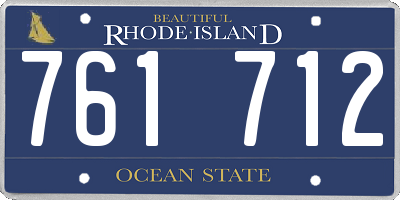RI license plate 761712