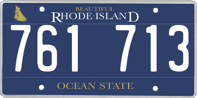 RI license plate 761713