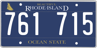 RI license plate 761715