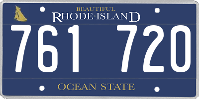 RI license plate 761720