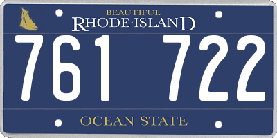 RI license plate 761722