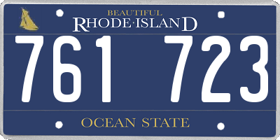 RI license plate 761723