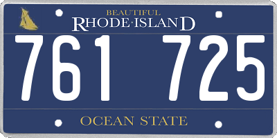 RI license plate 761725