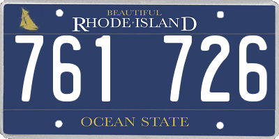 RI license plate 761726