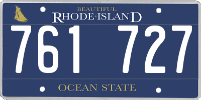 RI license plate 761727