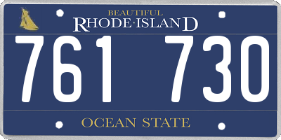 RI license plate 761730