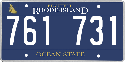 RI license plate 761731