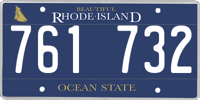 RI license plate 761732