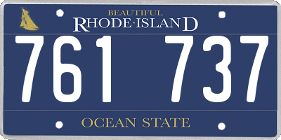 RI license plate 761737