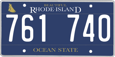 RI license plate 761740
